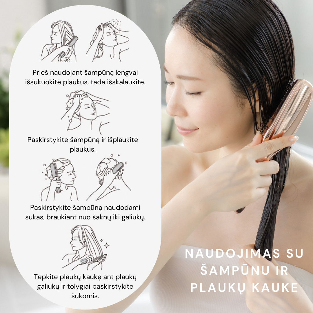 Dr. Scalp THE Brashu Šukos REVO. Naujos kartos plaukų šukos Dr. Scalp