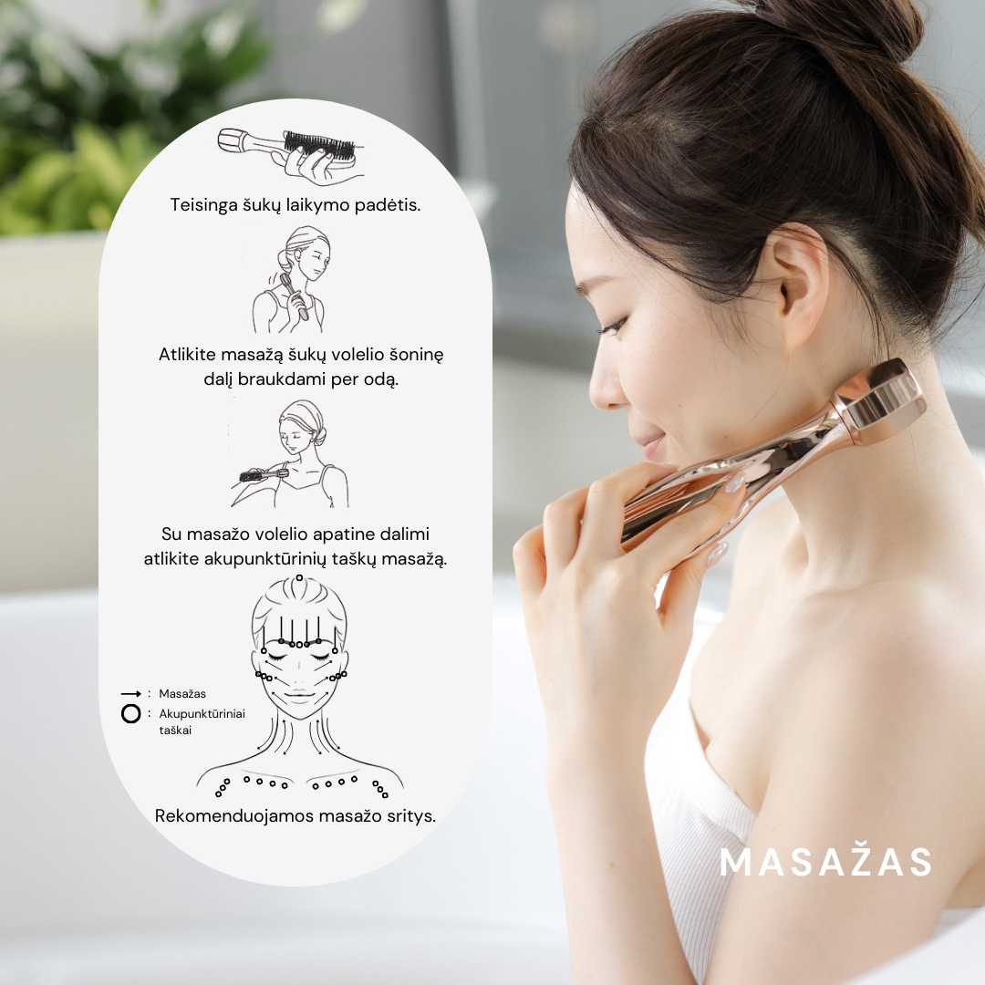 Dr. Scalp THE Brashu Šukos REVO. Naujos kartos plaukų šukos Dr. Scalp