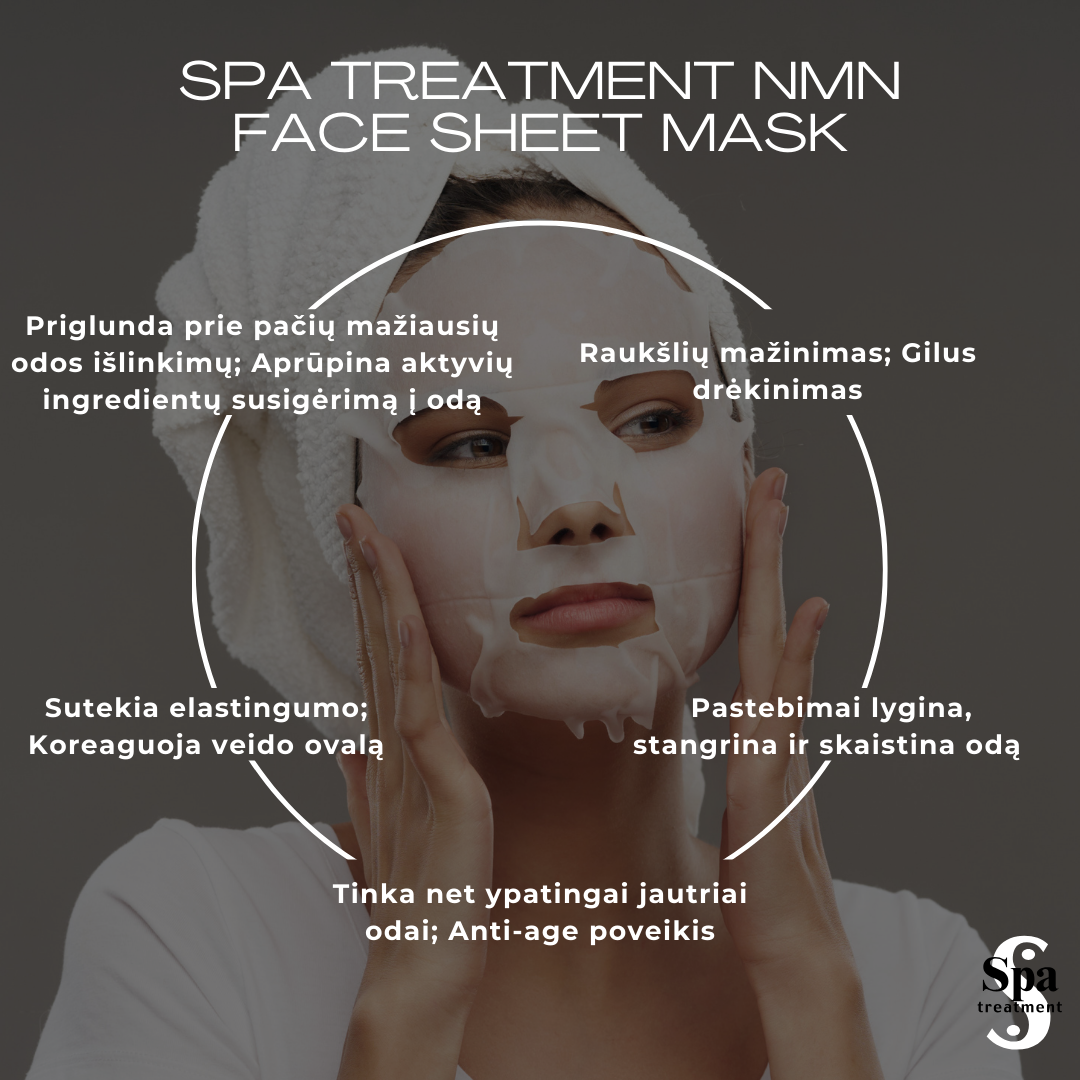 Spa Treatment NMN Face Sheet Mask 1 vnt. jauninanti lakštinė veido kaukė Spa Treatment