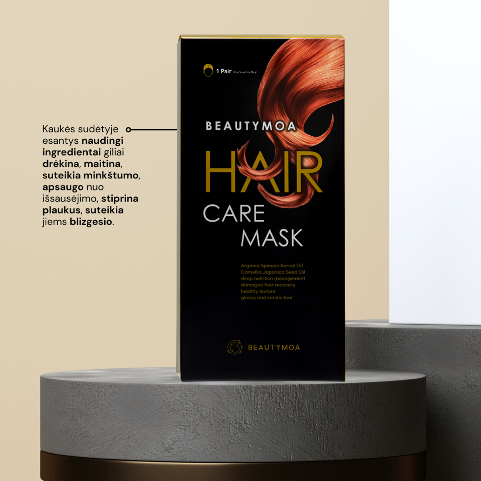BEAUTY MOA Hair Care Mask Golden Wrap. Intensyviai maitinanti plaukų kaukė pažeistiems plaukams su keratinu, 5 vnt. Beauty Moa