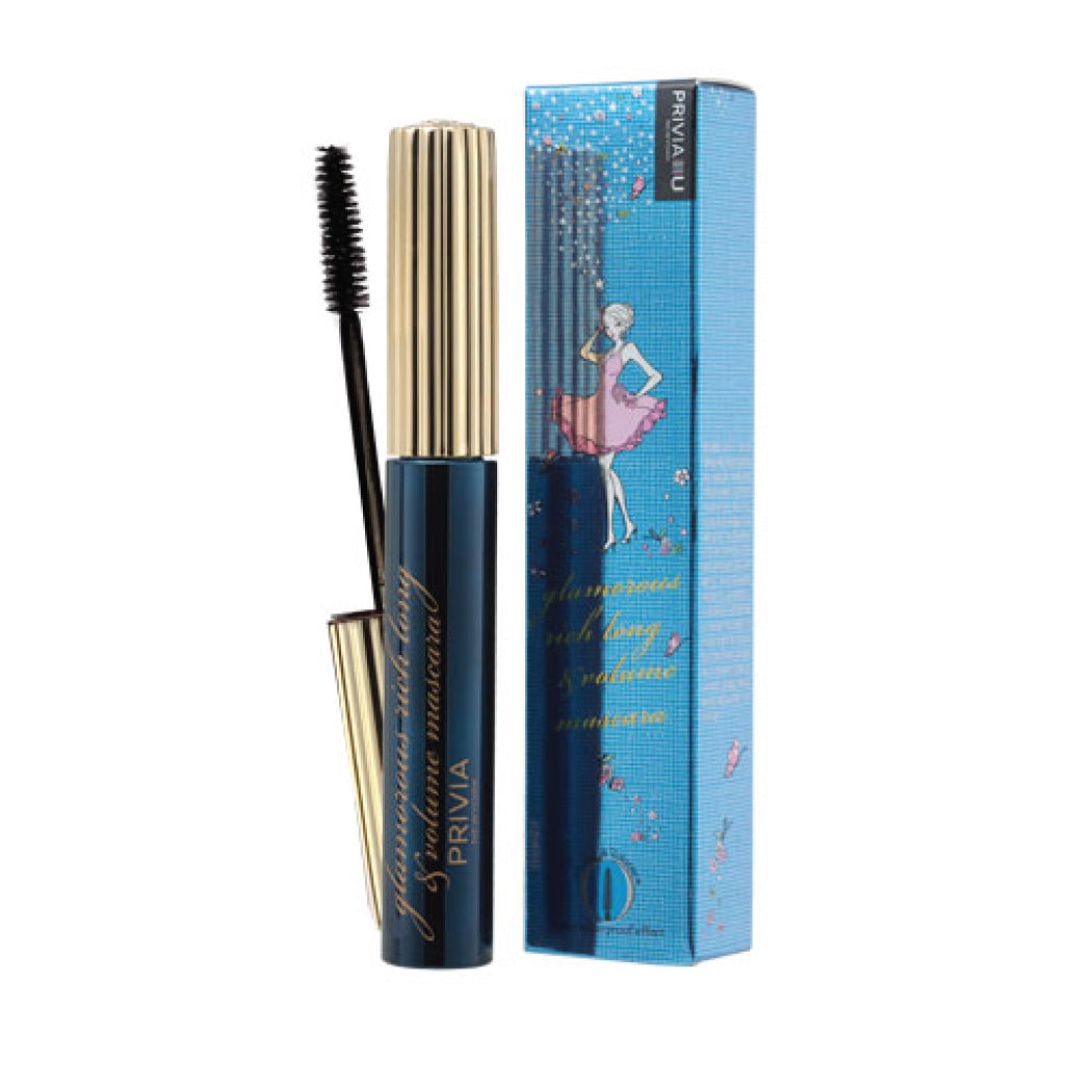 PRIVIA Glamorous Rich Long & Volume Mascara. Apimtį didinantis ir ilginantis blakstienų tušas (Copy) PRIVIA