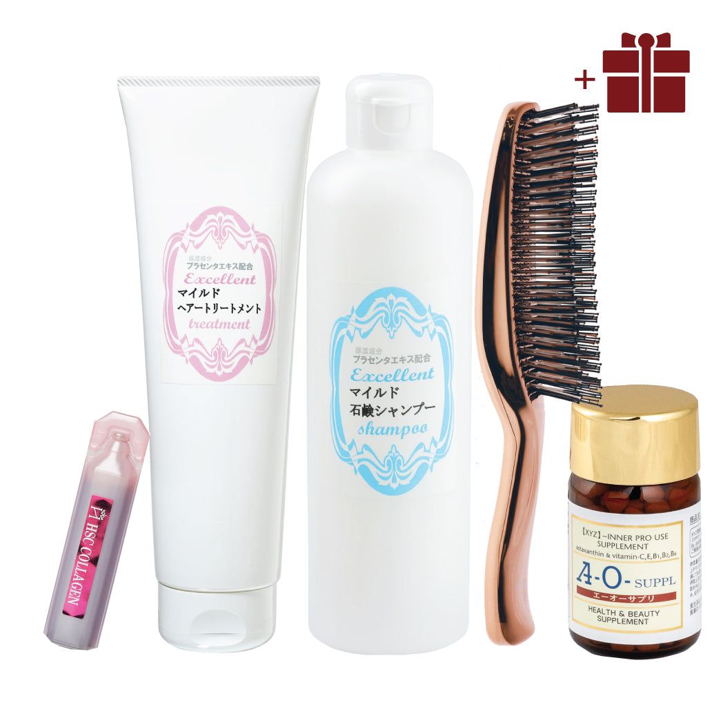 Placental Hair Longevity. Placentinė plaukų atstatymo programa su fermentuotais antioksidantais  + DOVANA YUKOBI