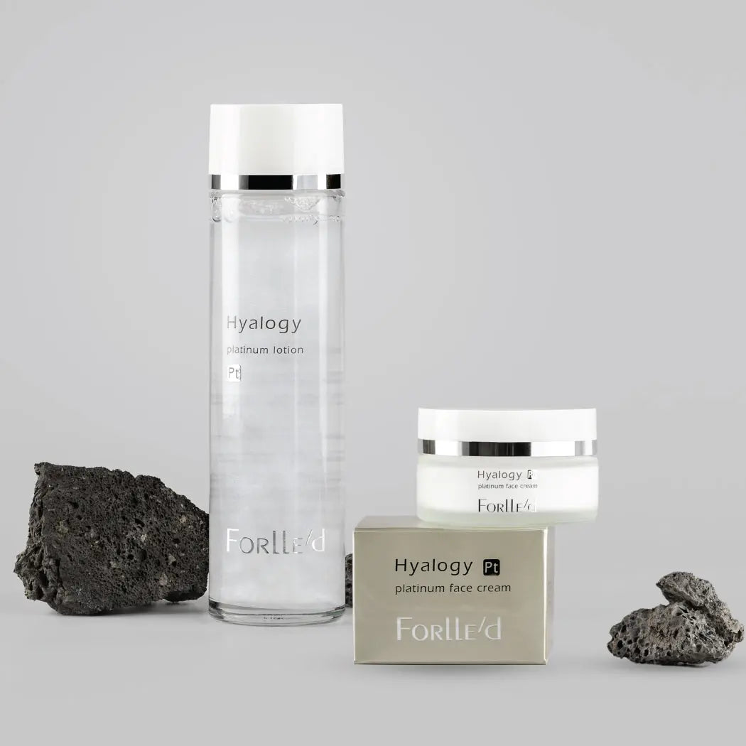 Hyalogy Platinum Face Cream. Prabangus jauninantis ir švytėjimą suteikiantis kremas su jonizuota platina Forlle&