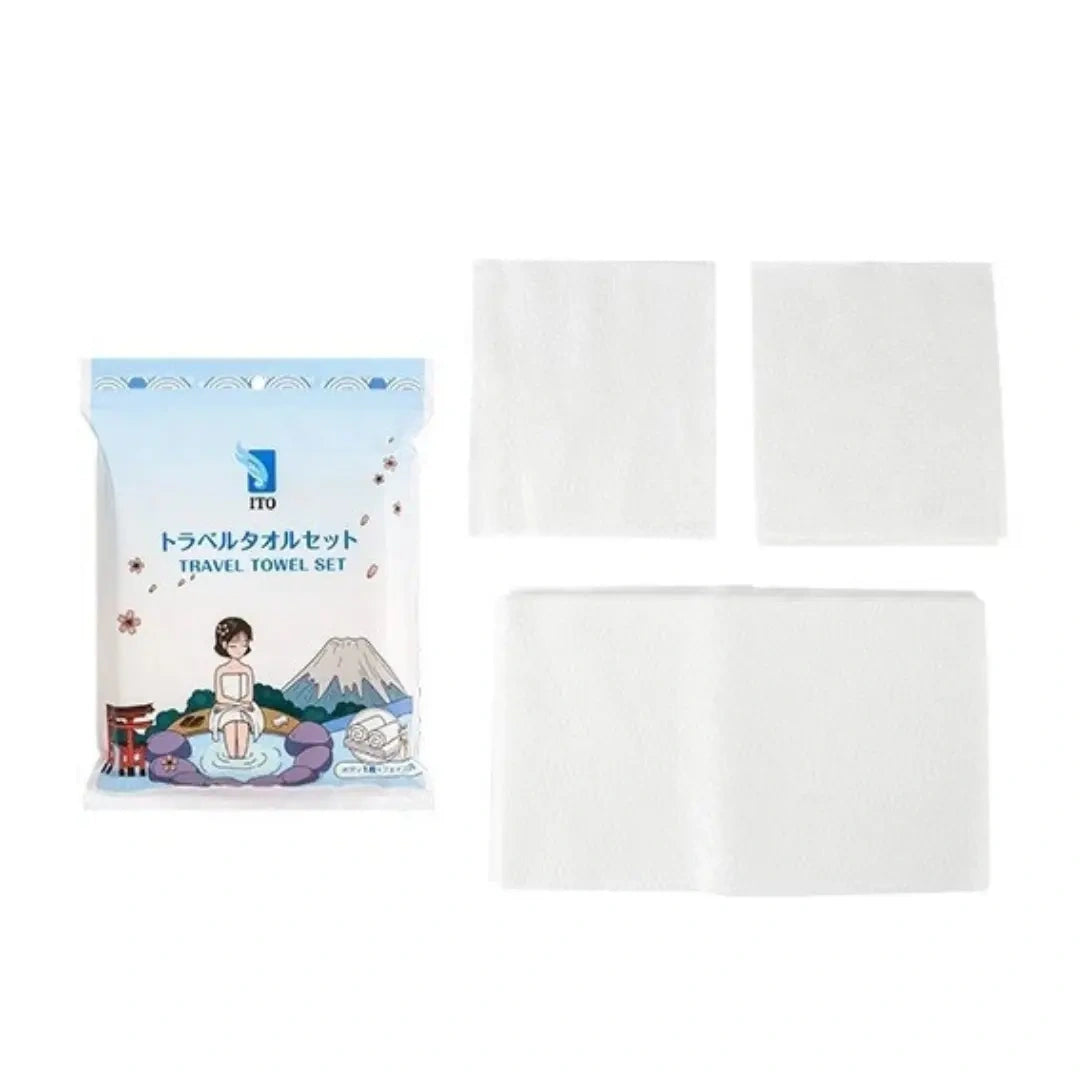 ITO Travel Towel Set. Disposable towel set for travel, 3 pcs