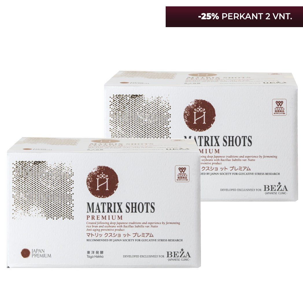 MATRIX PREMIUM SHOTS. Fermentuotų ryžių luobelių ir sojų pupelių (Natto) ekstraktas, 30x10ml Toyo Hakko