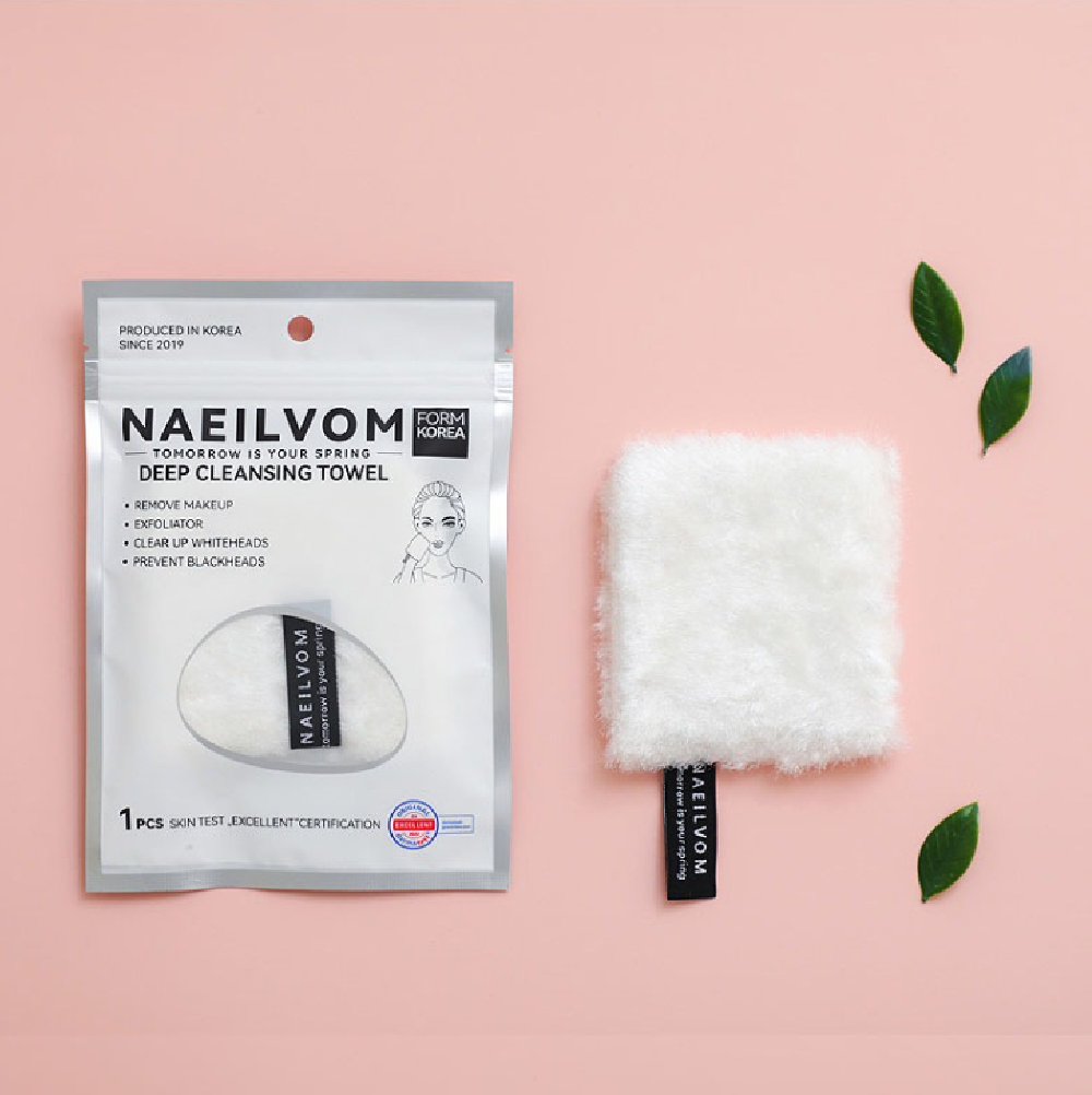 NAEILVOM deep cleansing tower. Mikropluošto padelis-šluostė odos ir makiažo valymui