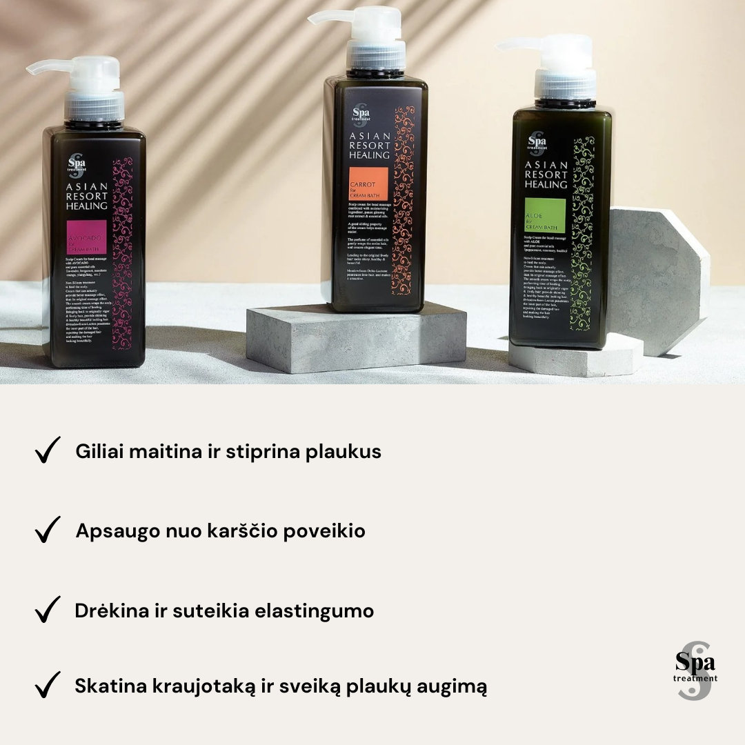 Spa Treatment Hair Cream – Aloe kremas galvos odai ir plaukams. Nepaklusniems plaukams, 400 ml