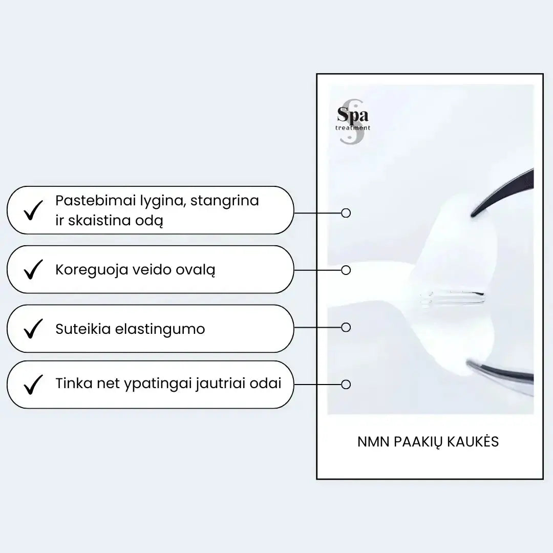 Spa Treatment NMN Stretch eye Sheet naujos kartos jauninančios paakių kaukės, 60vnt. Spa Treatment