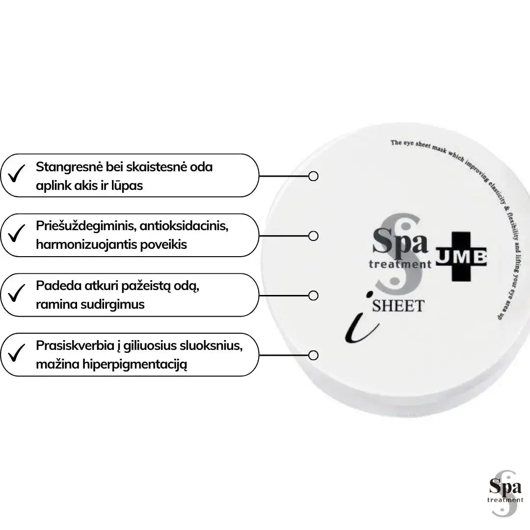 Spa Treatment paakių kaukės UMB Stretch Eye Sheet, 60vnt. Spa Treatment