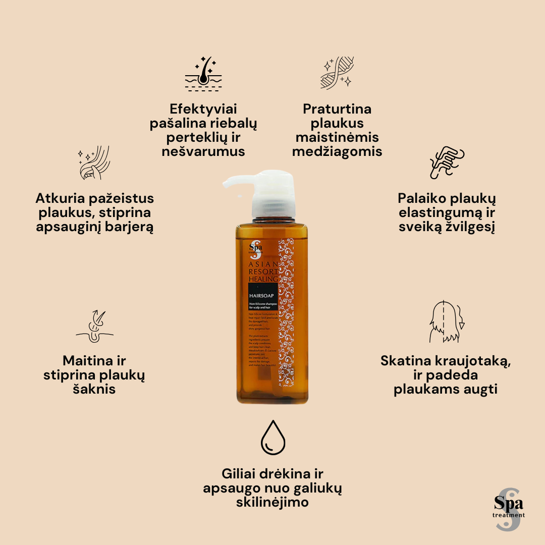 Spa Treatment Hair Soap plaukų šampūnas, be sulfatų, 400 ml