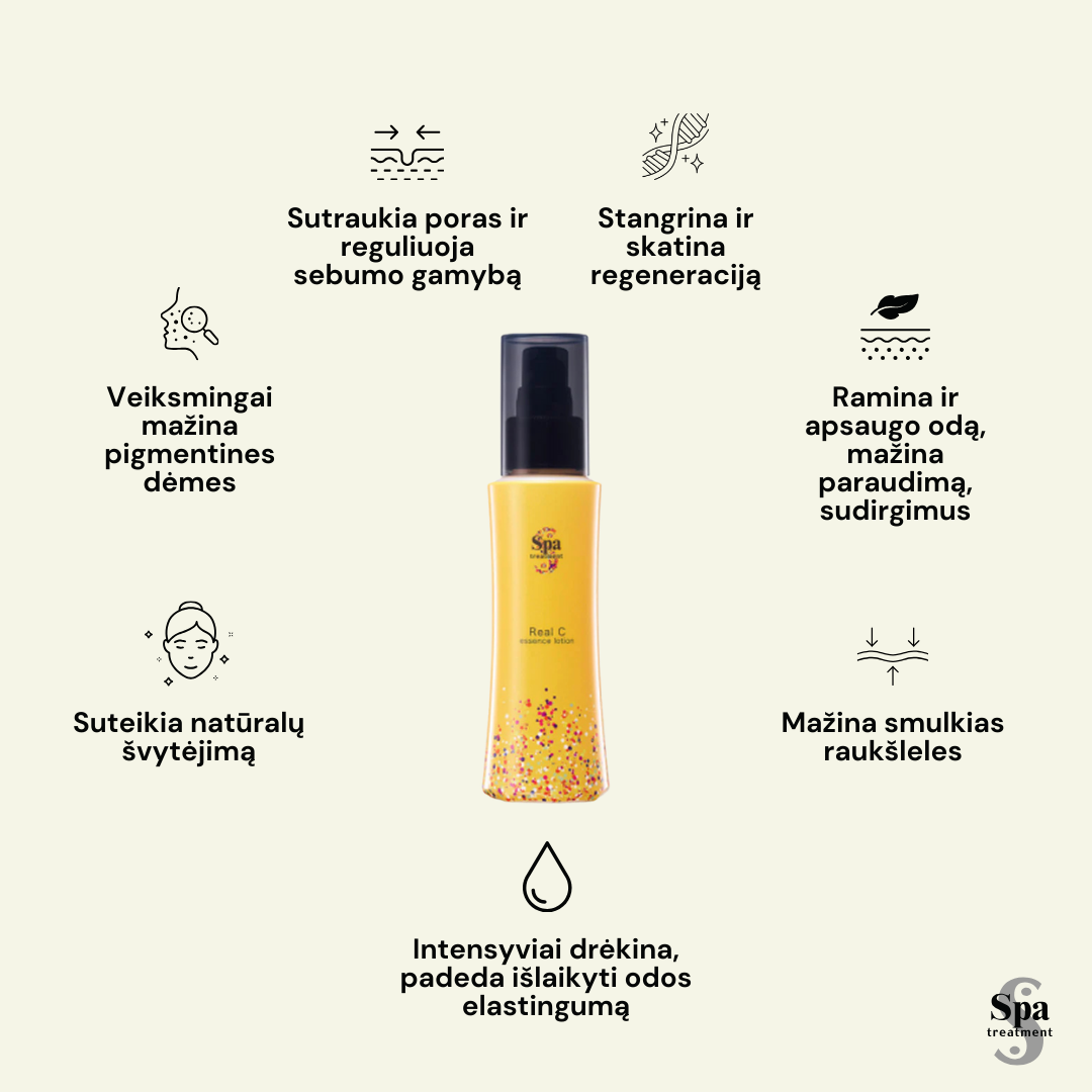 Spa Treatment Real C Essence Lotion. Retinolio ir vitamino C esencija - losjonas, 100 ml
