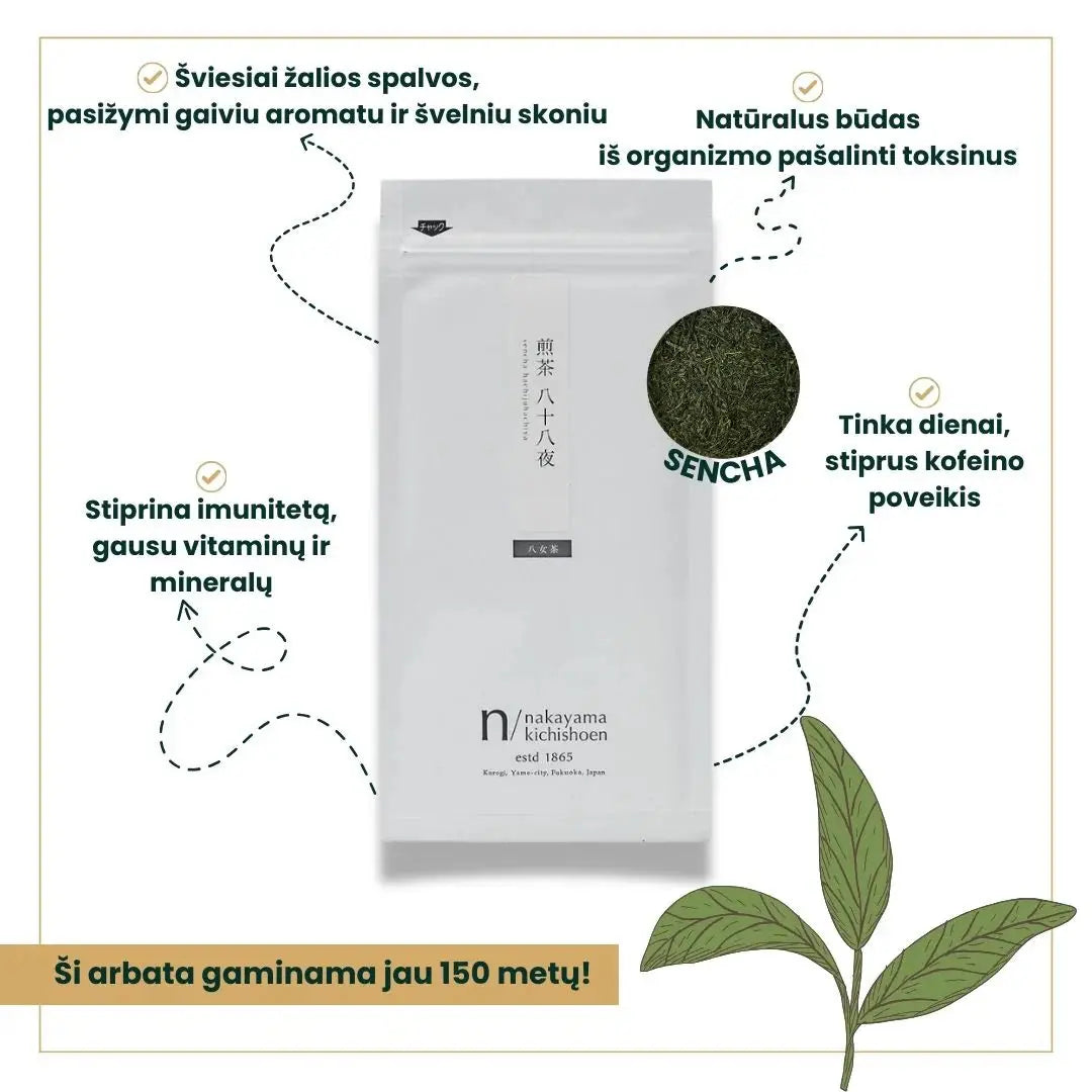 Žalioji arbata Sencha. Energijai ir detoksikacijai Beza home