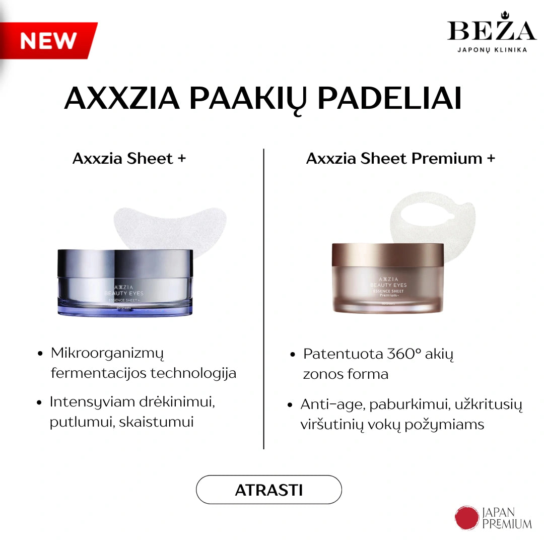 Axxzia Beauty Eyes Essence Sheet Premium Plus – Japanese Eye Masks for the Entire Eye Area with Vitamin K, Collagen and Elastin