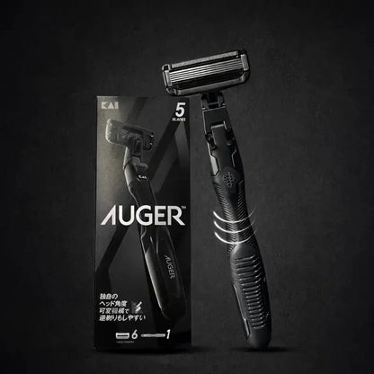 AUGER 5 Blade System Razor. Skustuvo rinkinys su keičiamomis galvutėmis-peiliukais