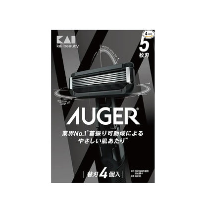 AUGER Replacement Blades. Keičiamos skustuvo galvutės Beza home