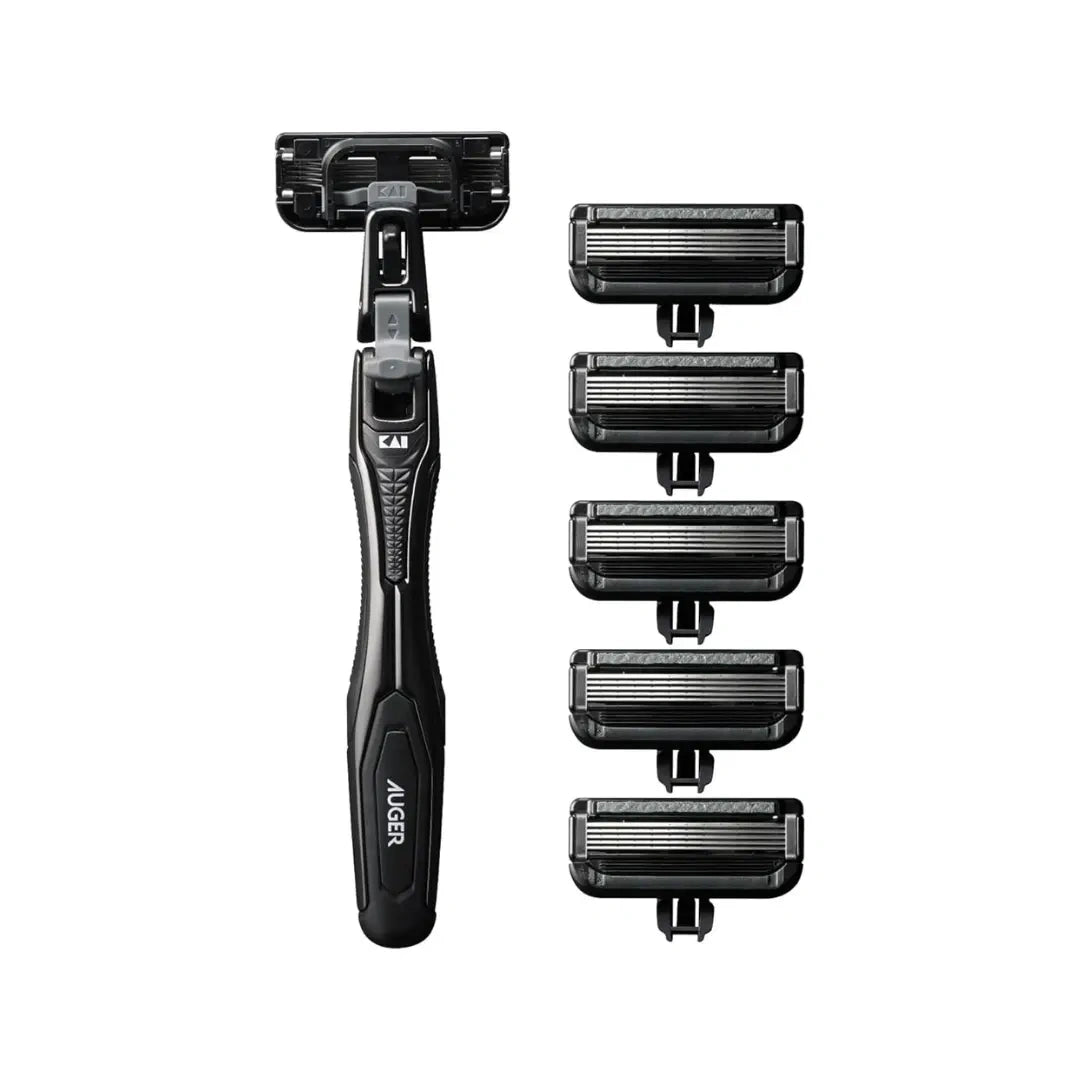AUGER 5 Blade System Razor. Skustuvo rinkinys su keičiamomis galvutėmis-peiliukais