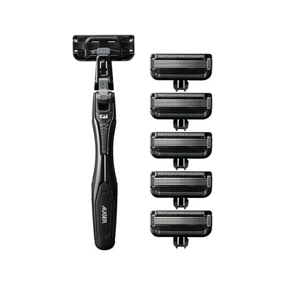 AUGER 5 Blade System Razor. Skustuvo rinkinys su keičiamomis galvutėmis-peiliukais