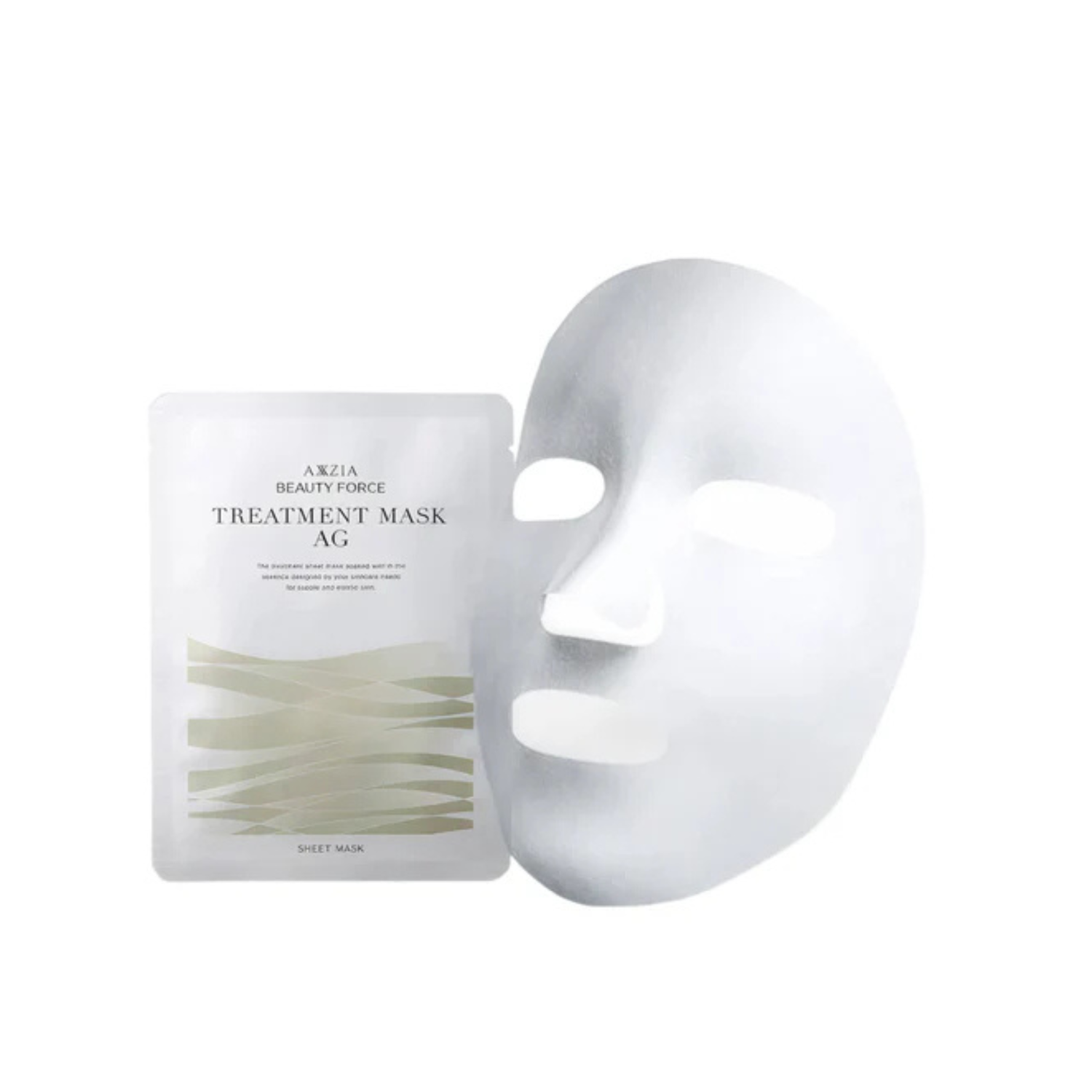 AXXZIA Beauty Force Treatment Mask AG – Japanese Firming Sheet Mask with Marine Peptides and Astaxanthin, 7 pcs. × 25 ml