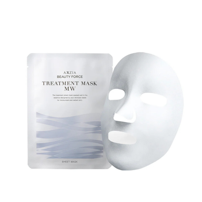 AXXZIA Beauty Force Treatment Mask MW – Japanese Hydrating Sheet Mask with Hyaluronic Acid, Marine Extracts, Collagen and Peptides