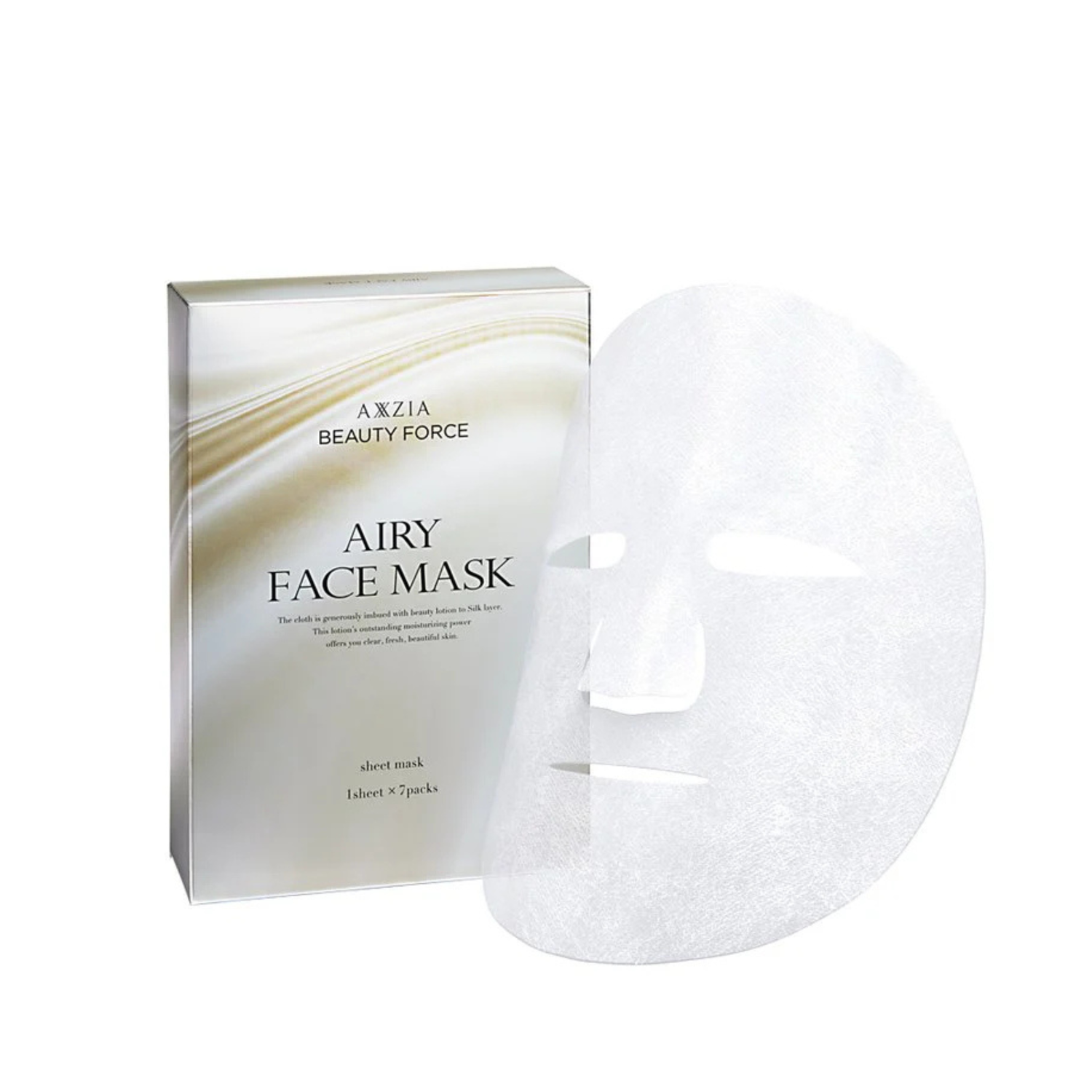 AXXZIA Beauty Force Airy Face Mask – Sheet Face Mask with Silk
