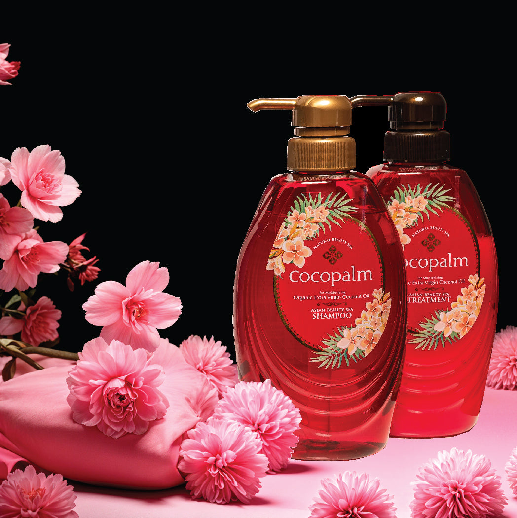 Cocopalm Asian Spa šampūnas su Azijos augalų ekstraktais plaukų žvilgesiui atkurti, 480 ml Coco Palm