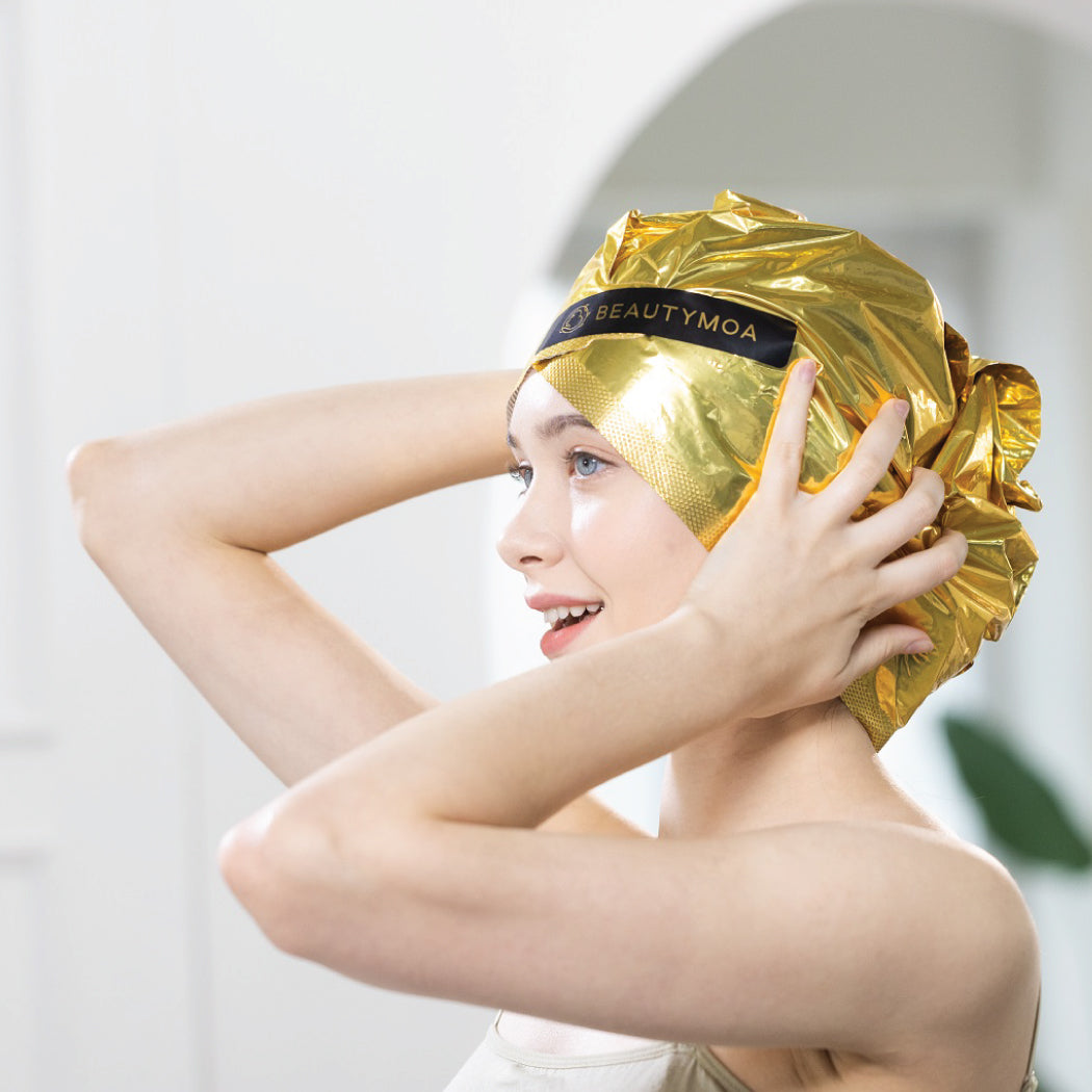 BEAUTY MOA Hair Care Mask Golden Wrap – Intensively Nourishing Mask with Keratin for Damaged Hair, 5 Pcs