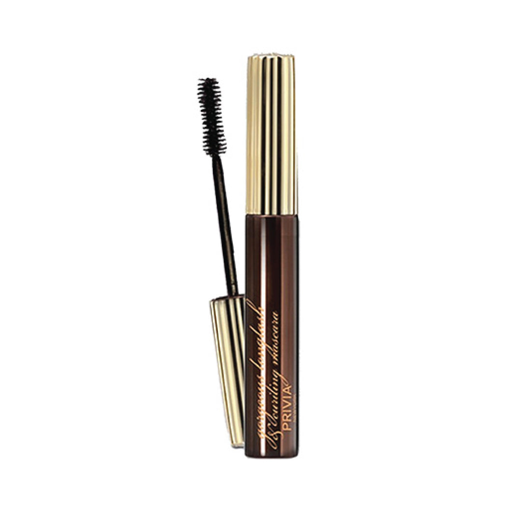 PRIVIA Gorgeous Long Lash &amp; Curling Mascara. Blakstienas riečiantis ir ilginantis blakstienų tušas PRIVIA