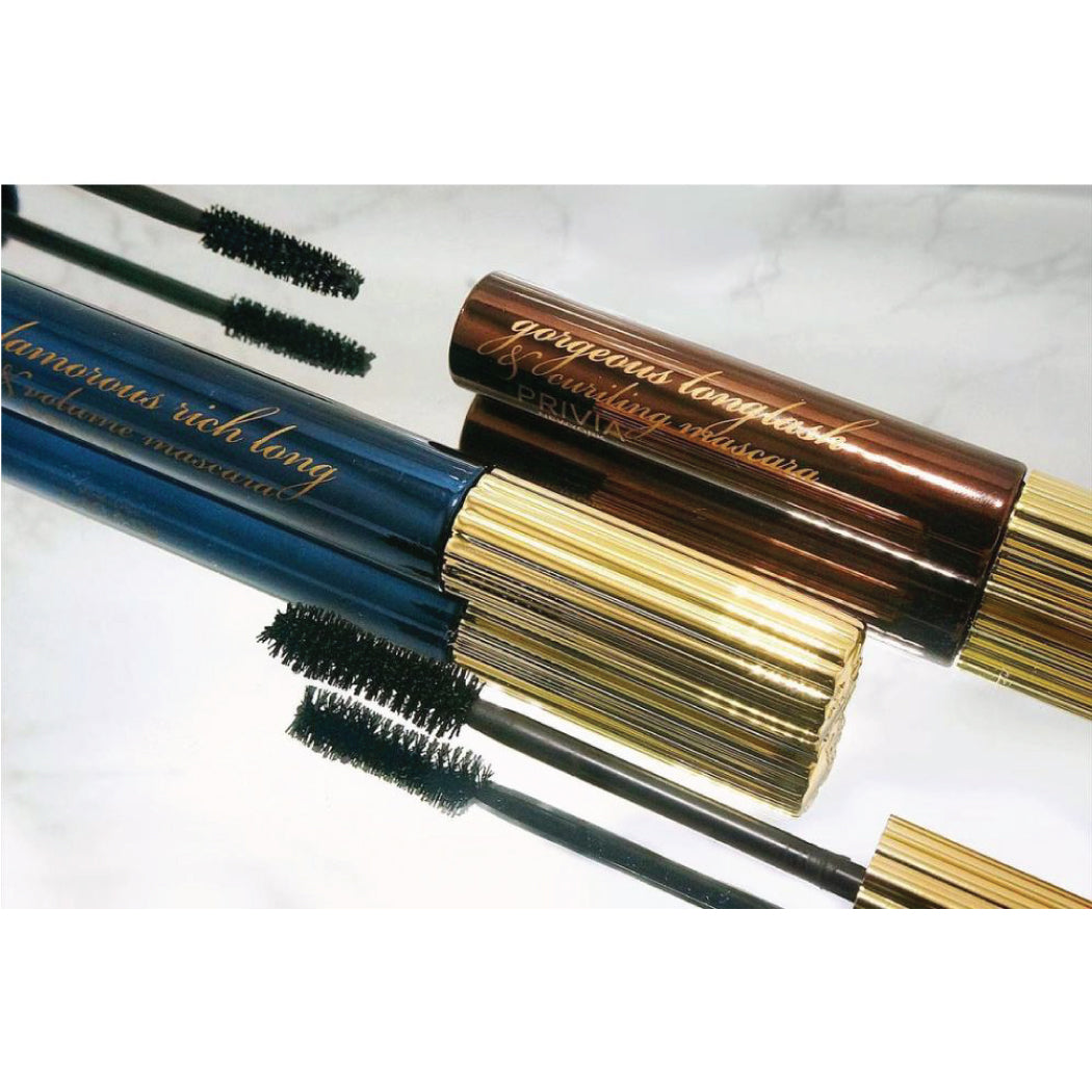 PRIVIA Gorgeous Long Lash &amp; Curling Mascara. Blakstienas riečiantis ir ilginantis blakstienų tušas PRIVIA