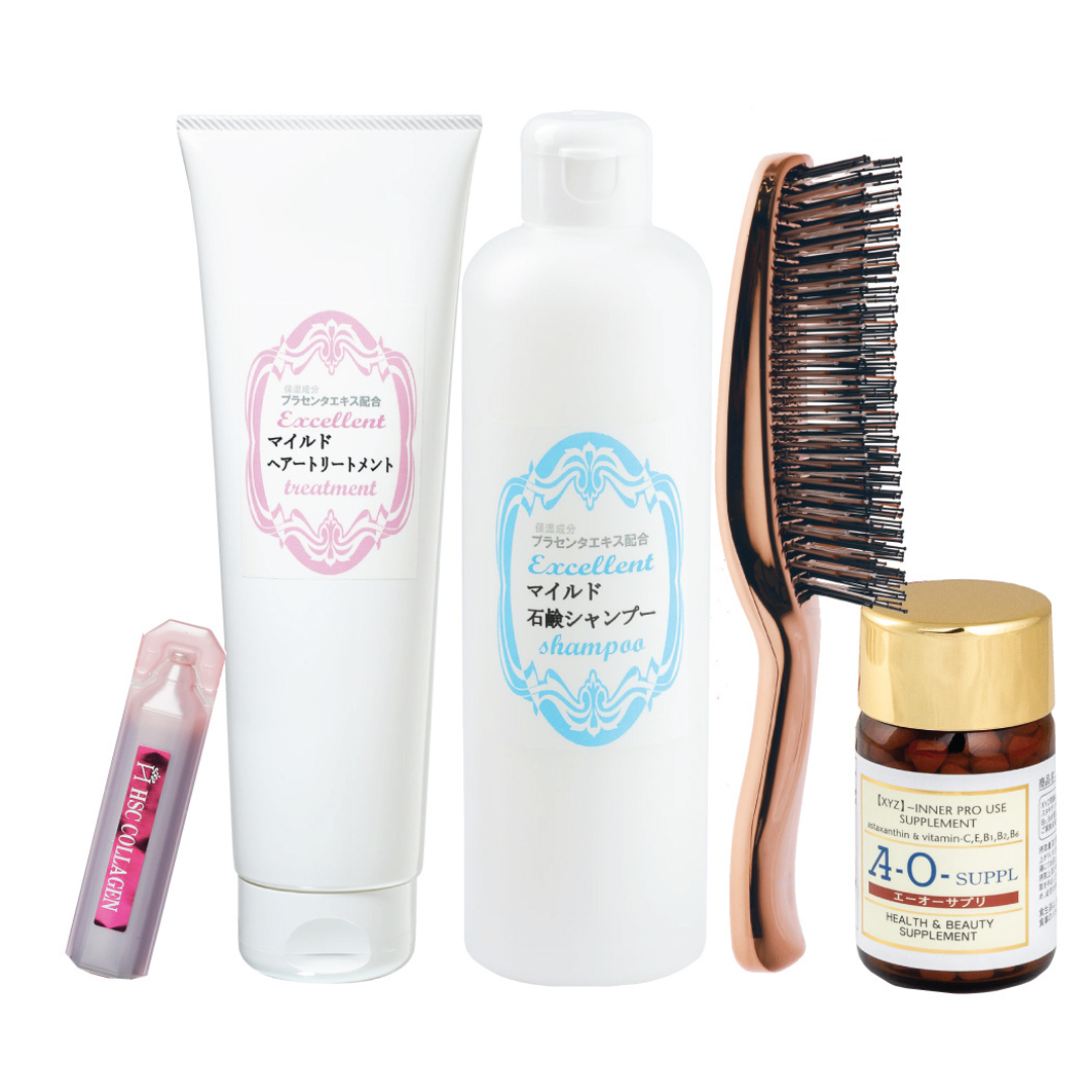 Placental Hair Longevity. Placentinė plaukų atstatymo programa su fermentuotais antioksidantais  + DOVANA Beža Longevity