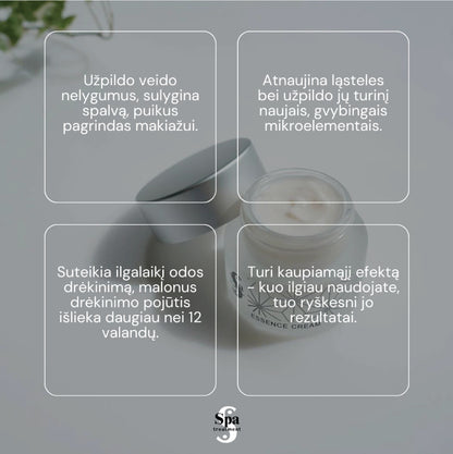 SPA Treatment Essence Cream G – Japoniškas regeneruojantis kremas G su šilku, 30 g Japonų Klinika - Beža