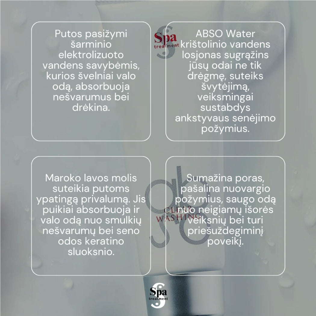 Spa Treatment ABSO Water Clear Washing. Prausimosi putos, 120 g Spa Treatment