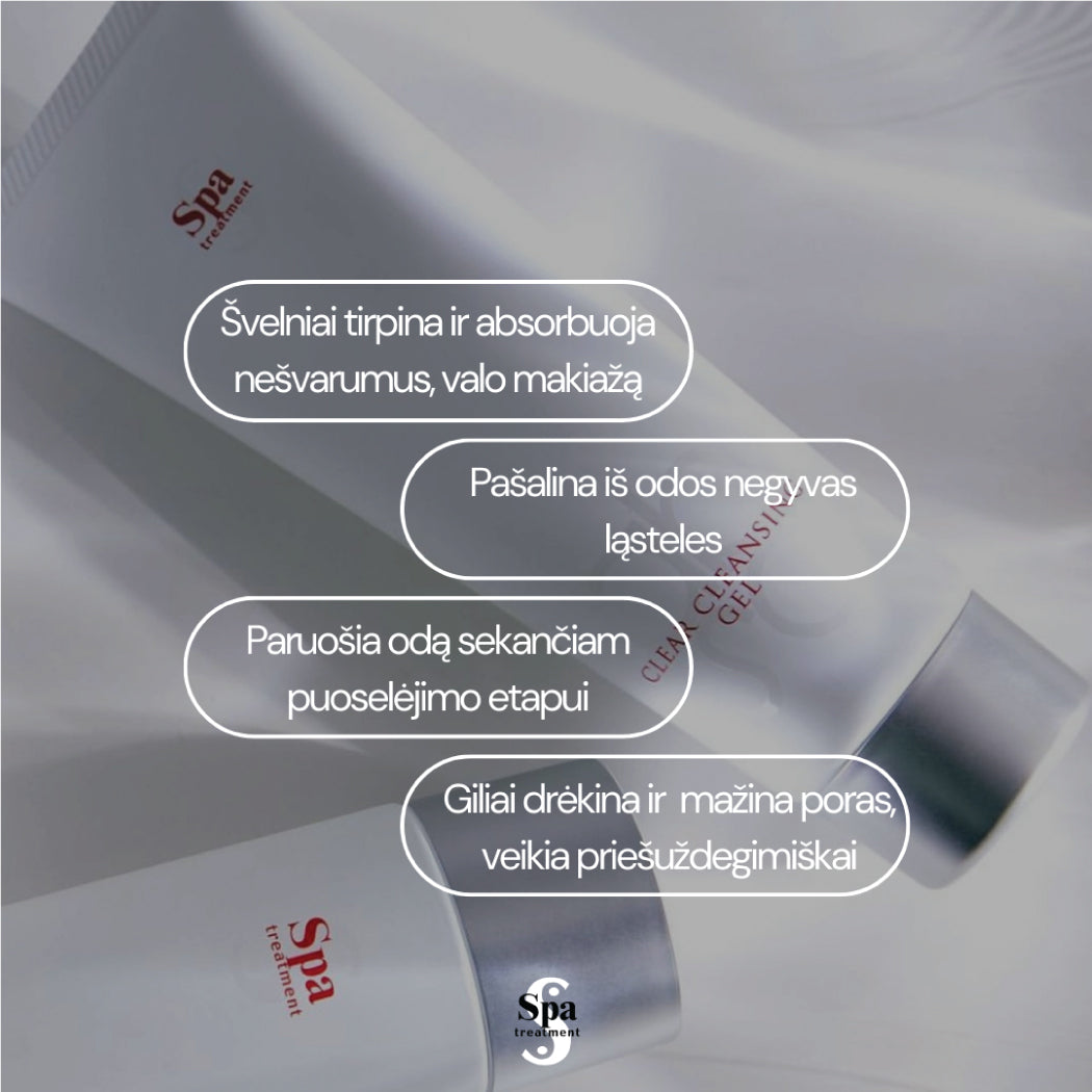 Spa Treatment Water Clear Cleansing Gel. Veido prausiklis, 120 ml Spa Treatment