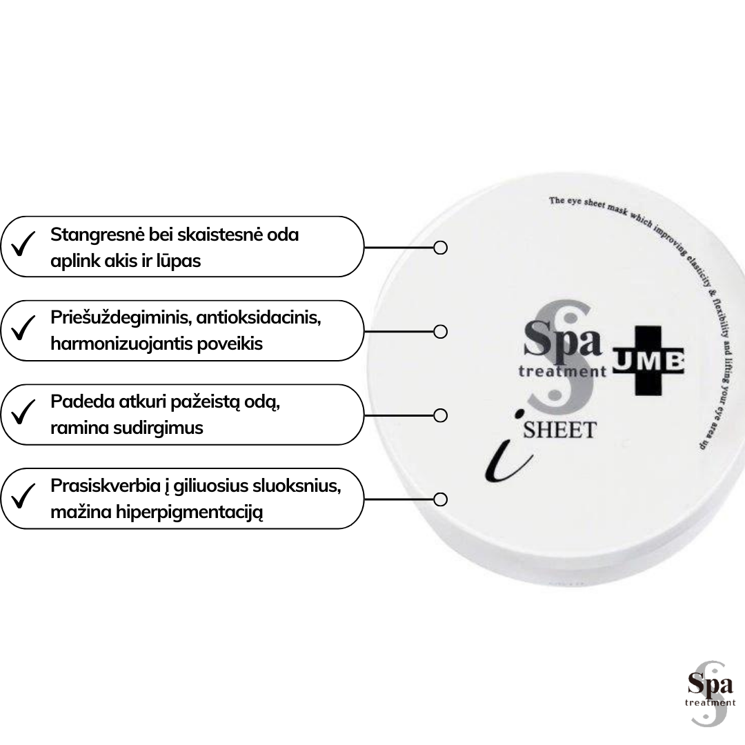 Spa Treatment paakių kaukės UMB Stretch Eye Sheet Japonų Klinika - Beža
