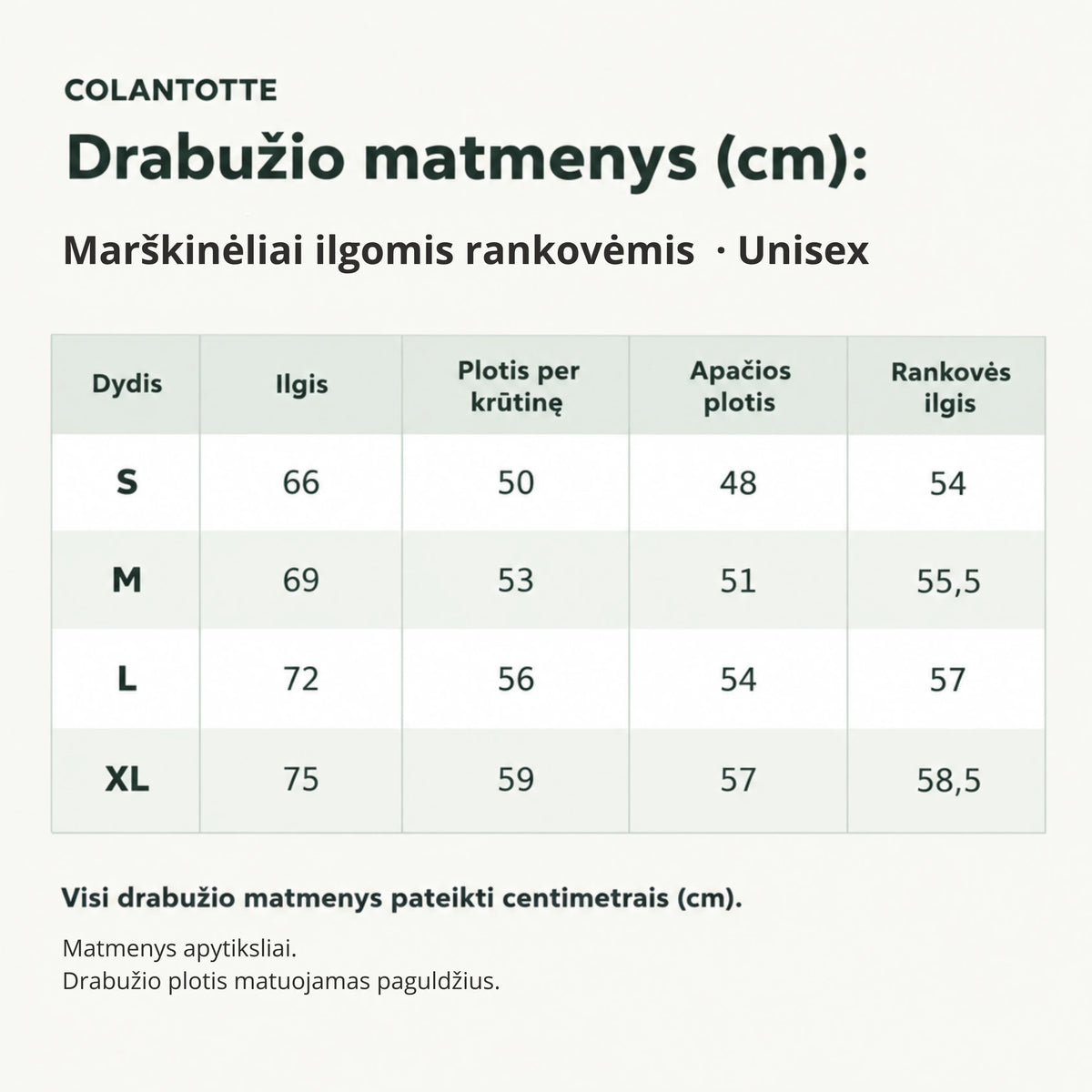 COLANTOTTE Sleep &amp; Recovery Wear - Unisex marškinėliai ilgomis rankovėmis miegui