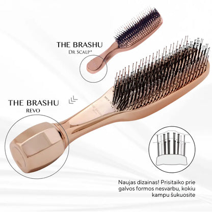 Dr. Scalp THE Brashu Šukos REVO. Naujos kartos plaukų šukos Dr. Scalp