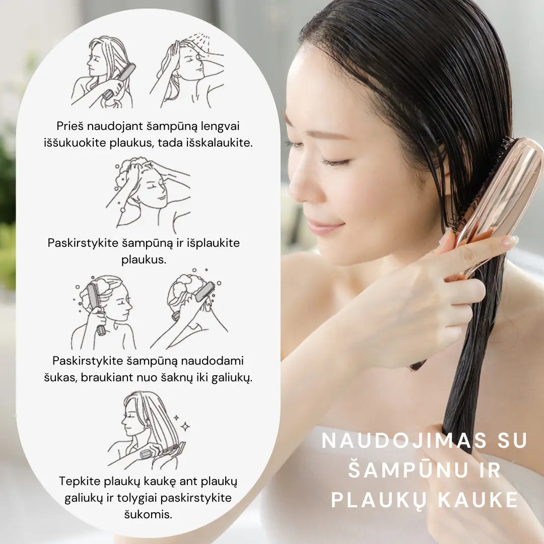 Dr. Scalp THE Brashu Šukos REVO. Naujos kartos plaukų šukos Dr. Scalp