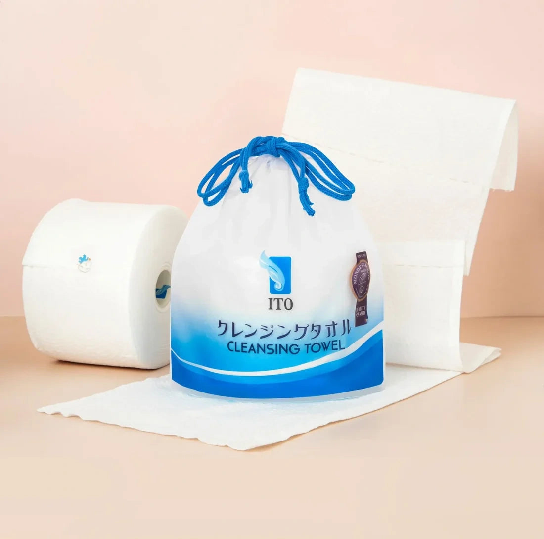 ITO Cleansing Towel. Disposable premium cleansing towel for face and body
