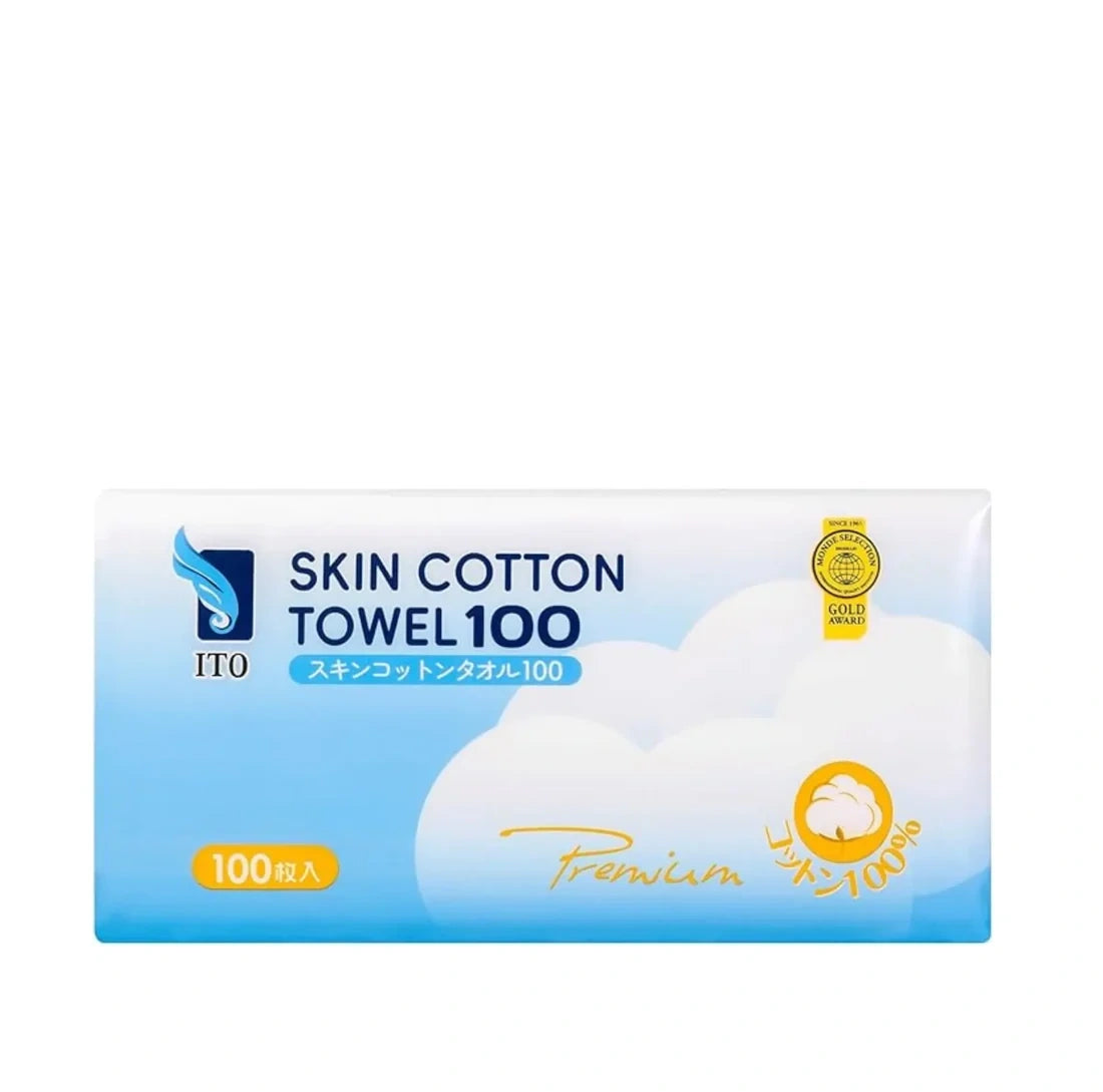 ITO Skin Cotton Towel. Ultra-soft disposable 100% cotton towels for face and body, 100 pcs