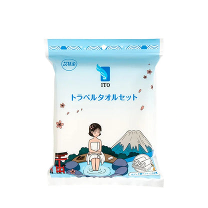 ITO Travel Towel Set. Vienkartinių rankšluosčių rinkinys kelionėms, 3 vnt
