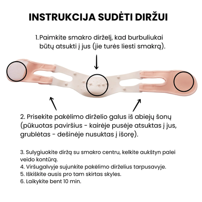 Kogao Face Lift Up Belt. Veido formavimo korsetas Beza home
