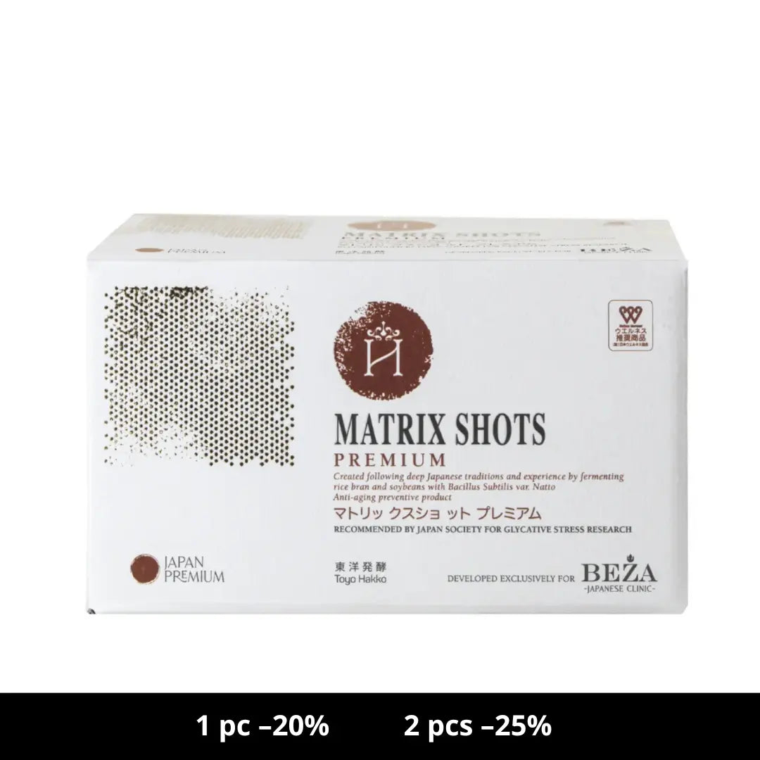 MATRIX PREMIUM SHOTS. Fermentuotų ryžių luobelių ir sojų pupelių (Natto) ekstraktas, 30x10ml Toyo Hakko