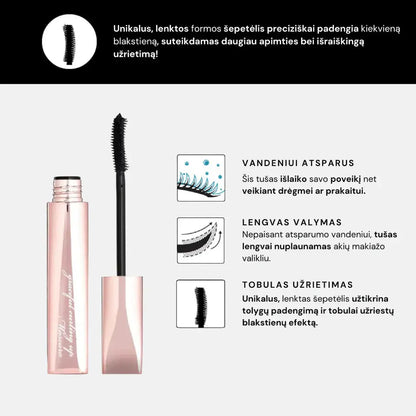 PRIVIA Graceful Curling Up. Blakstienas riečiantis ir apimtį didinantis tušas PRIVIA