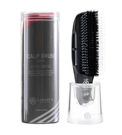 S-Heart-S Scalp Brush CURE juodos plaukų šukos trumpu antgaliu
