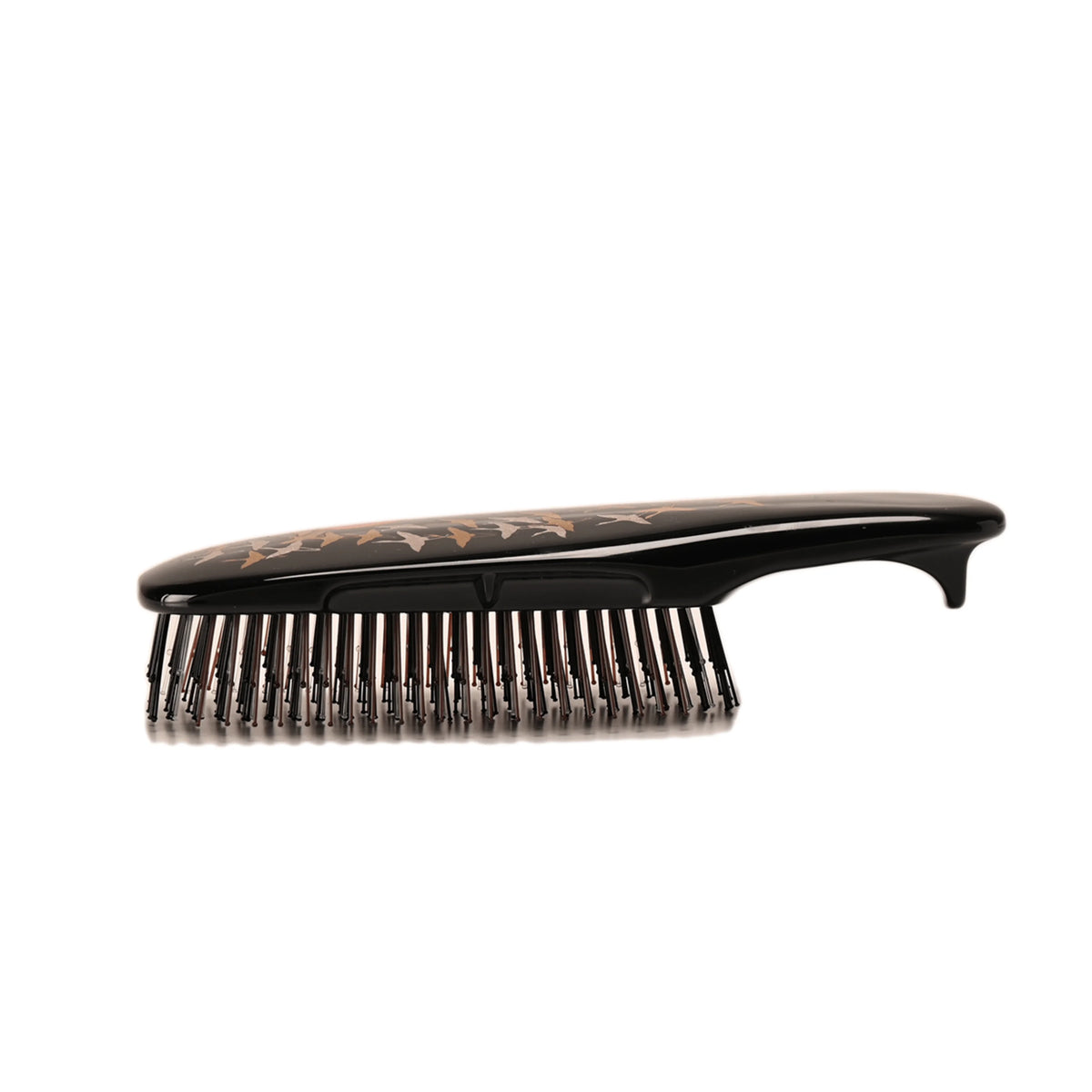 S-Heart-S Scalp Brush Makie Hairbrush with a Hand-Painted Back