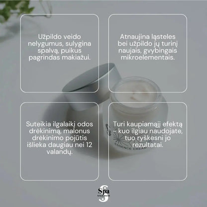 SPA Treatment Japanese Silk Essence Cream G. Japoniškas regeneruojantis kremas su šilku, 30 g Spa Treatment