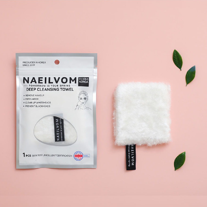 NAEILVOM deep cleansing tower. Mikropluošto padelis-šluostė odos ir makiažo valymui