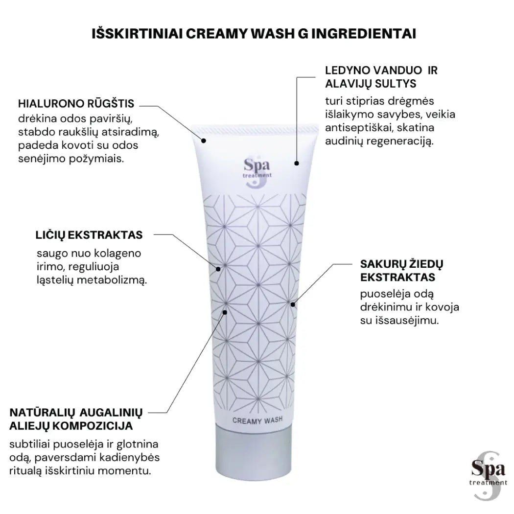 Spa Treatment Creamy Wash G. Japoniškos veido valymo putos, 120 g Spa Treatment