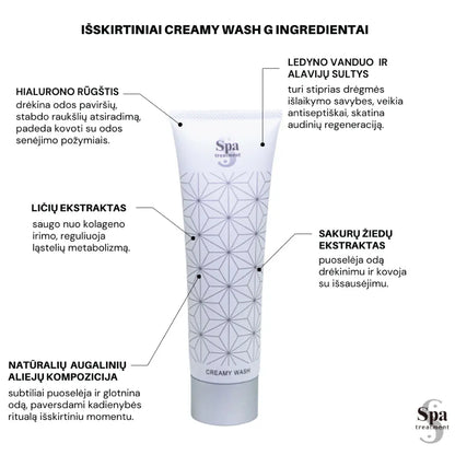 Spa Treatment Creamy Wash G. Japoniškos veido valymo putos, 120 g Spa Treatment