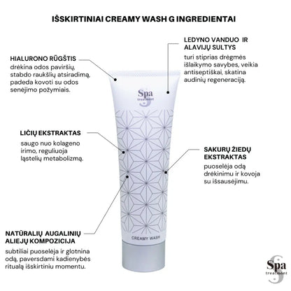 Spa Treatment Creamy Wash G – Japanese Facial Cleansing Foam, 120 g