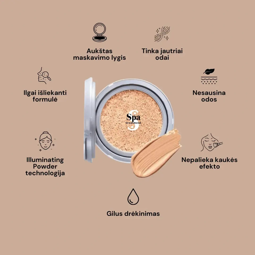 Spa Treatment Glow Cushion Foundation Set with SPF50, PA++++, + GIFT